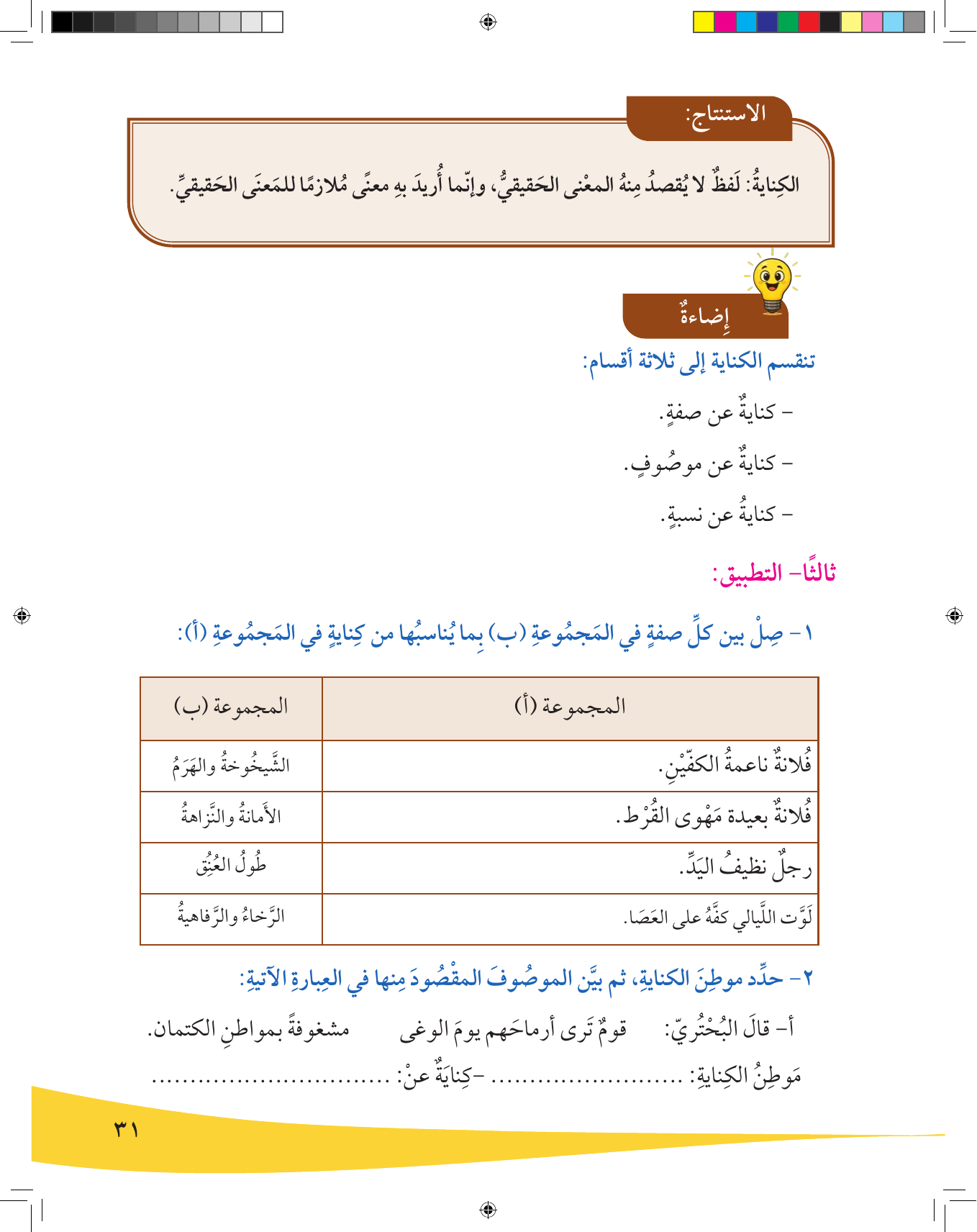Kuwaiti Arabic Curriculum — Grade 9, Term 1 (لغتي العربية), page 32 — original page scan