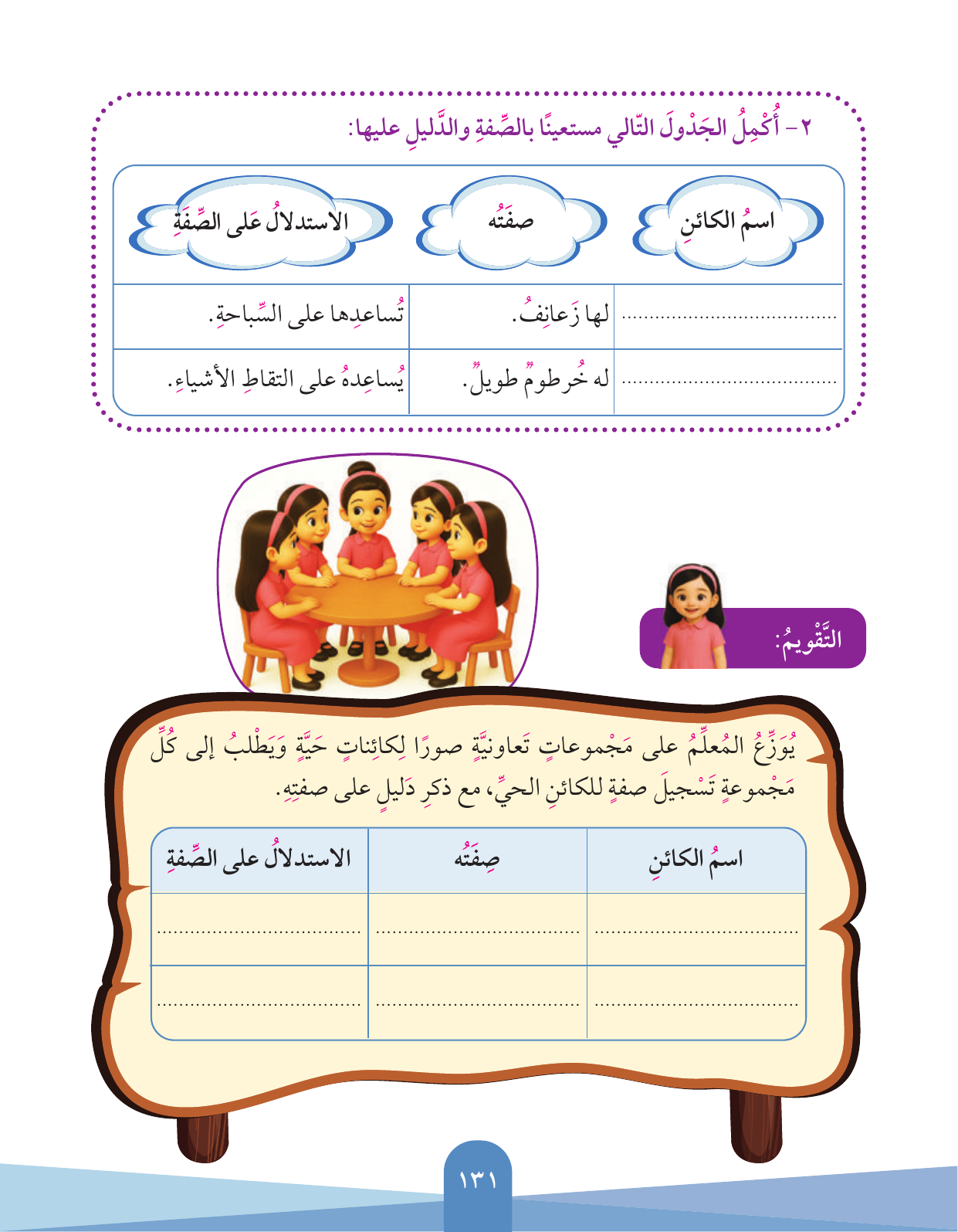 Kuwaiti Arabic Curriculum — Grade 3, Term 1 (لغتي العربية), page 132 — original page scan