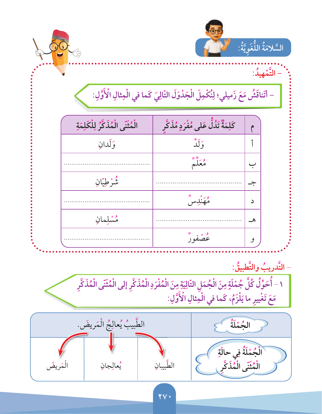 Kuwaiti Arabic Curriculum — Grade 3, Term 1 (لغتي العربية), page 272 — original page scan