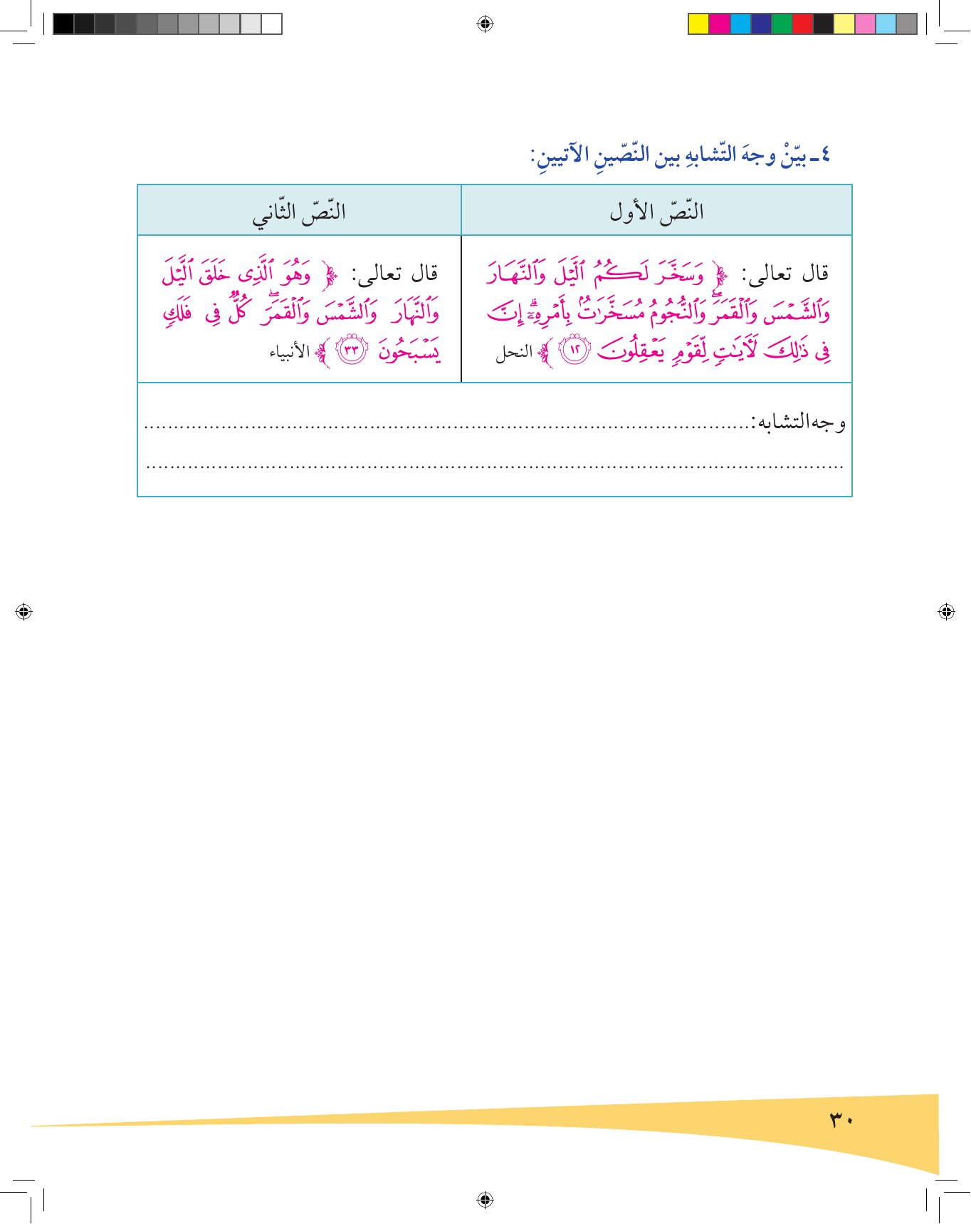 Kuwaiti Arabic Curriculum — Grade 6, Term 1 (لغتي العربية), page 31 — original page scan