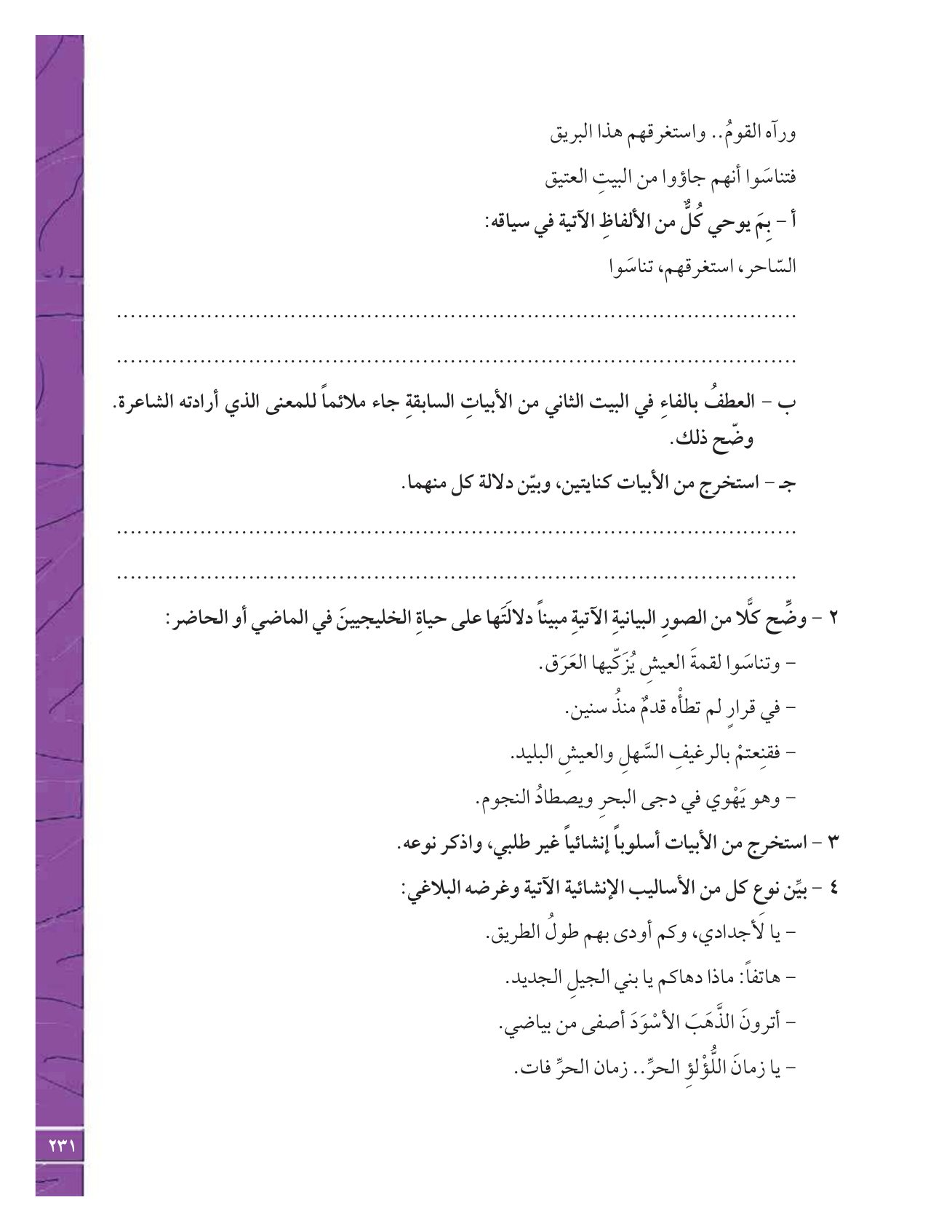 Kuwaiti Arabic Curriculum — Grade 12, Term 1 (لغتي العربية), page 248 — original page scan