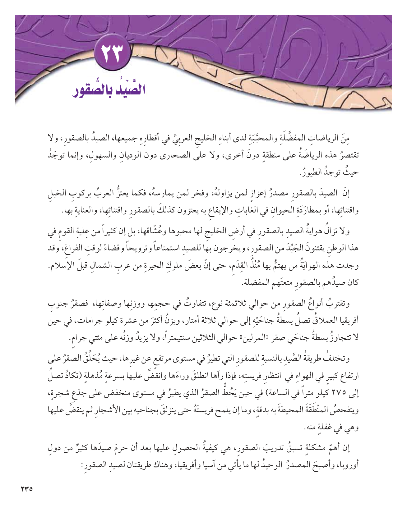 Kuwaiti Arabic Curriculum — Grade 12, Term 1 (لغتي العربية), page 252 — original page scan