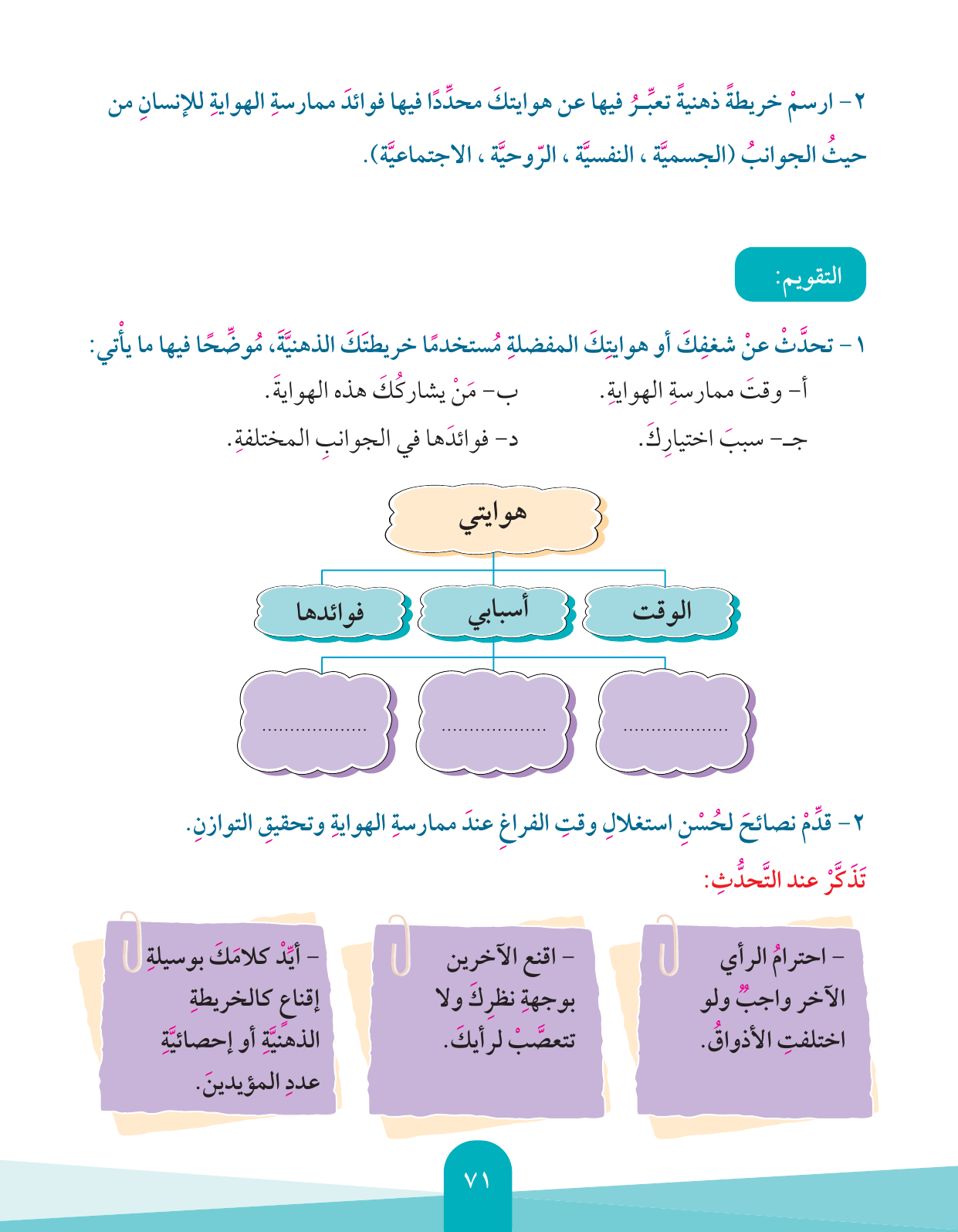 Kuwaiti Arabic Curriculum — Grade 4, Term 1 (لغتي العربية), page 72 — original page scan