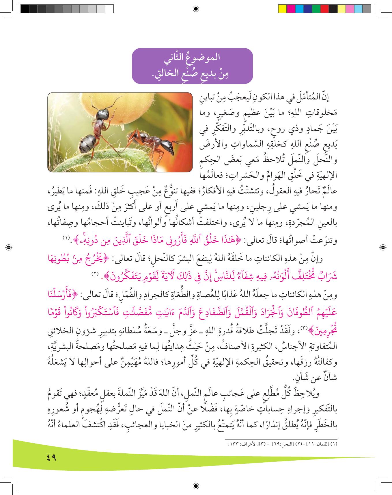 Kuwaiti Arabic Curriculum — Grade 8, Term 1 (لغتي العربية), page 50 — original page scan